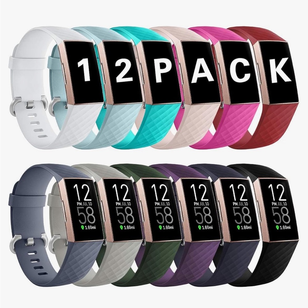 12 pack of Fitbit charge 3 water resistant wristbands